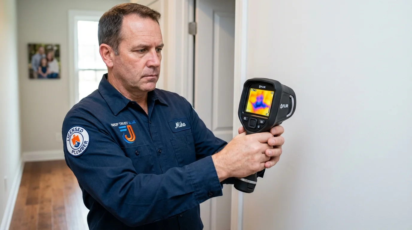 Thermal imaging leak detection by Johns Plumbing LLC in Utica